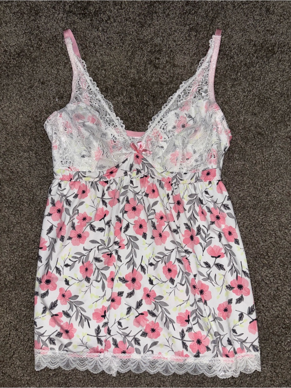 Marilyn Monroe Y2K Cottagecore Pink Floral Lace Babydoll Top